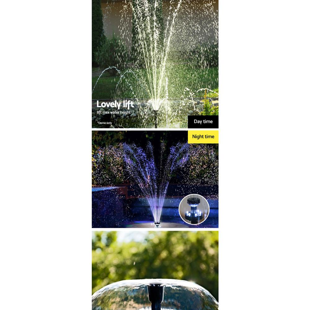 Gardeon Solar Pond Pump Submersible Water Fountain with Battery Kit
