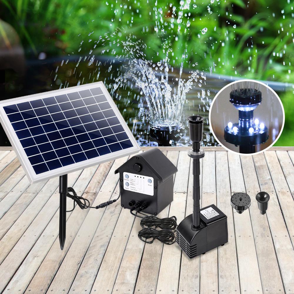 Gardeon Solar Pond Pump Submersible Water Fountain with Battery Kit