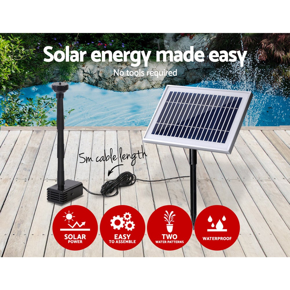 Gardeon Solar Pond Pump Powered Water Outdoor Submersible Fountains