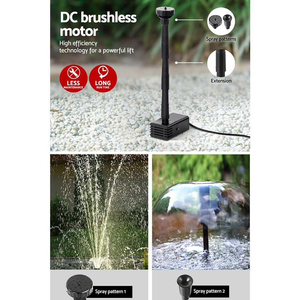 Gardeon Solar Pond Pump Powered Water Outdoor Submersible Fountains