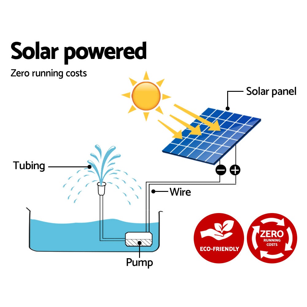 Gardeon Solar Pond Pump Powered Water Outdoor Submersible Fountains