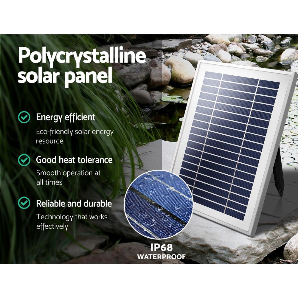 Gardeon Solar Pond Pump Submersible Water Fountain with Battery Kit