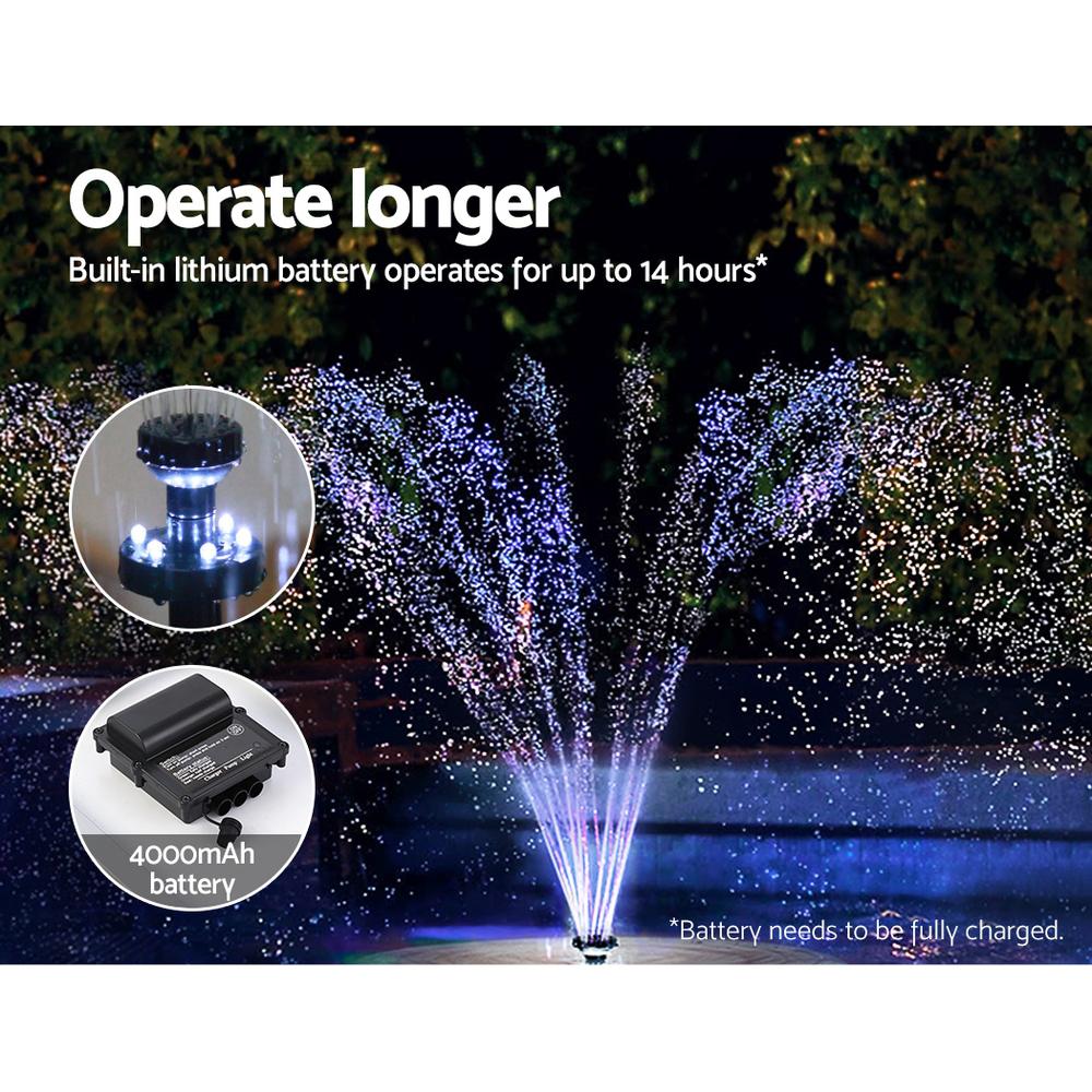 Gardeon Solar Pond Pump Submersible Water Fountain with Battery Kit