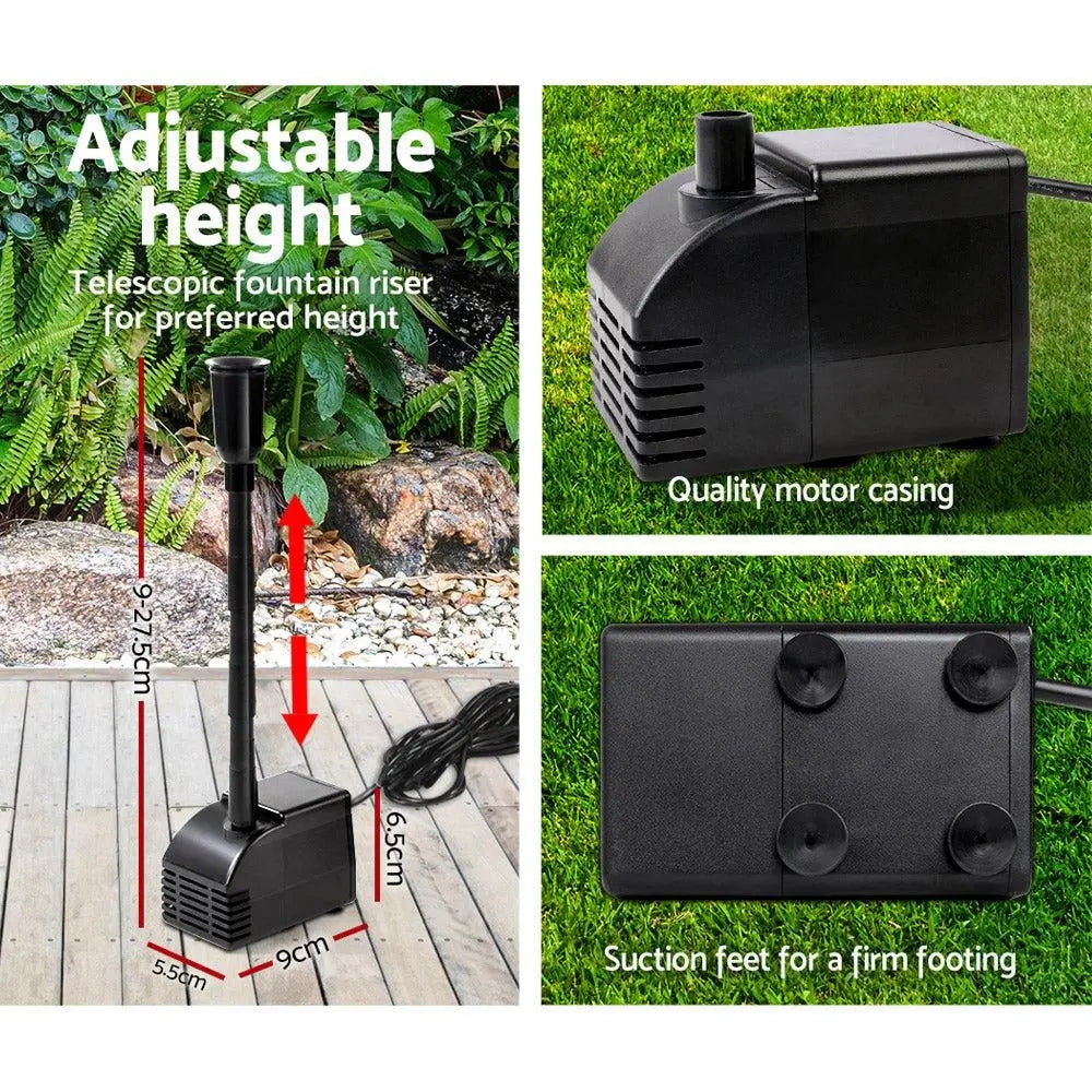 Gardeon Solar Pond Pump Water Fountain Filter Kit Outdoor Submersible