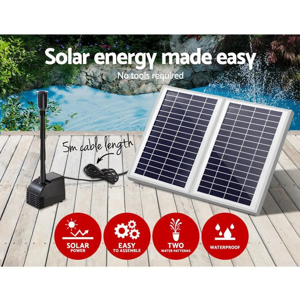 Gardeon Solar Pond Pump Water Fountain Filter Kit Outdoor Submersible