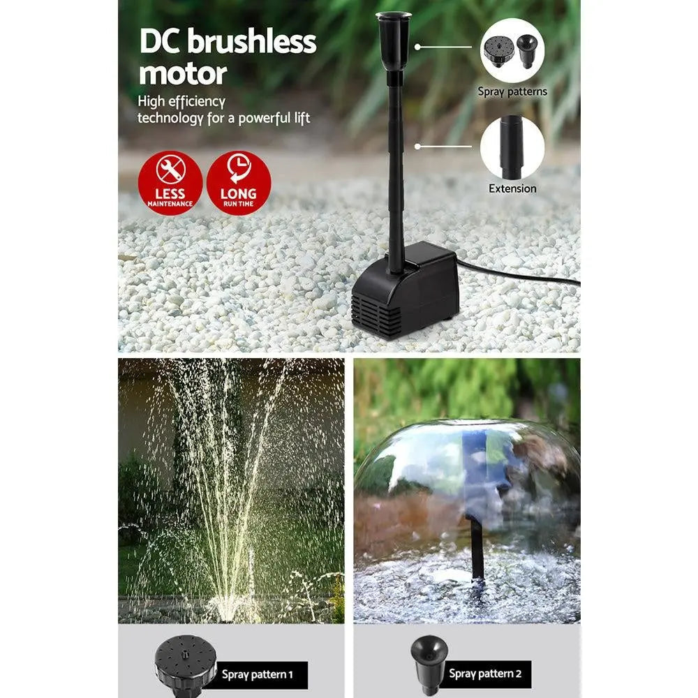 Gardeon Solar Pond Pump Water Fountain Filter Kit Outdoor Submersible