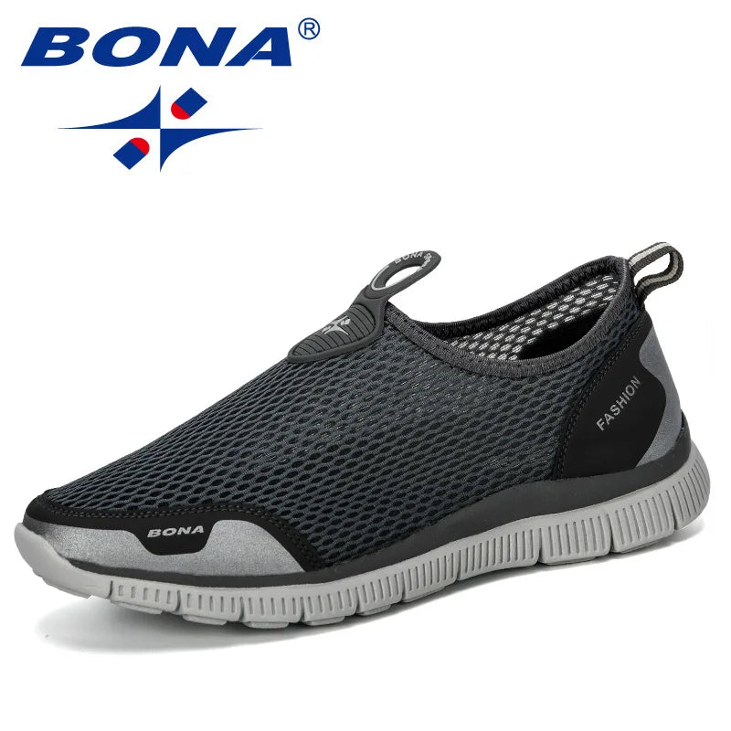 BONA Men Breathable Casual Shoes Krasovki Mocassin Basket Homme