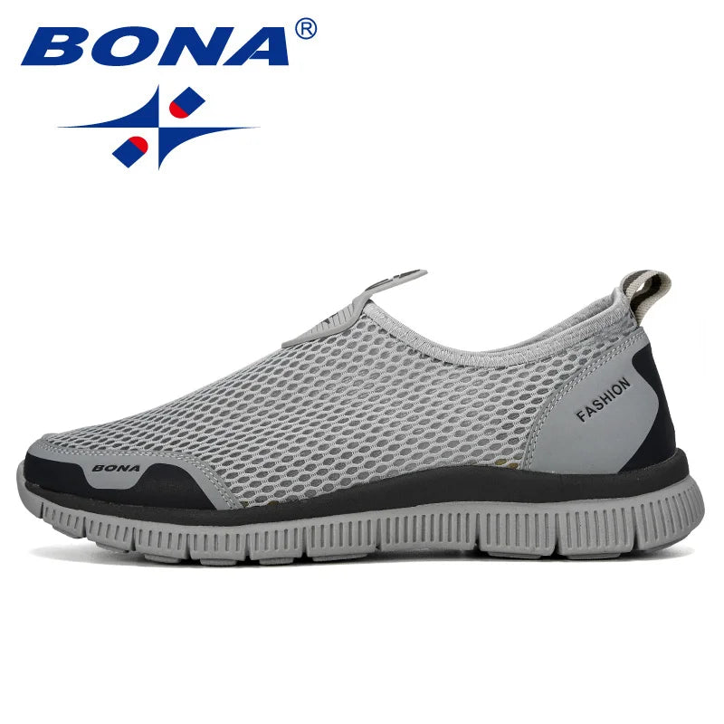 BONA Men Breathable Casual Shoes Krasovki Mocassin Basket Homme