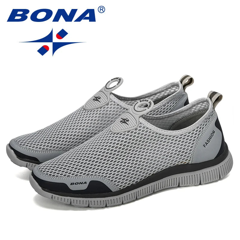 BONA Men Breathable Casual Shoes Krasovki Mocassin Basket Homme