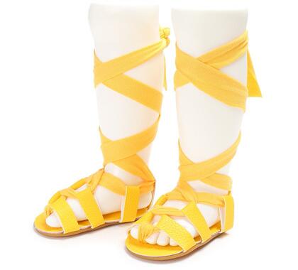 High Gladiator Sandals Summer pu Leather Hard