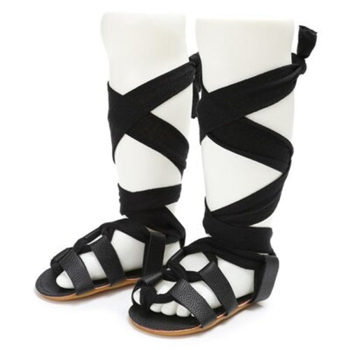 High Gladiator Sandals Summer pu Leather Hard