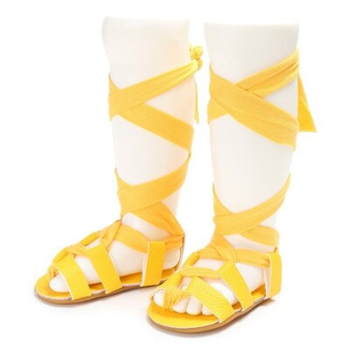 High Gladiator Sandals Summer pu Leather Hard