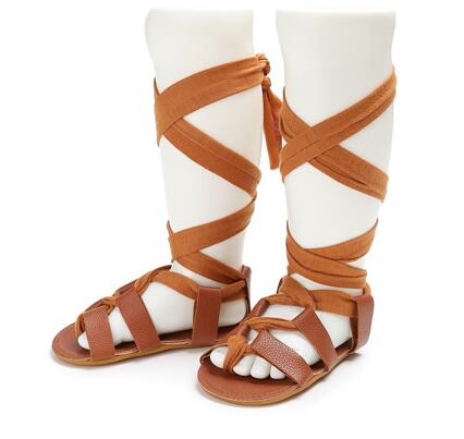 High Gladiator Sandals Summer pu Leather Hard