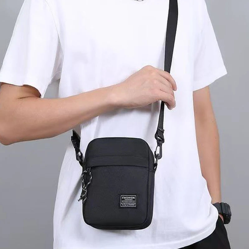Stylish Casual Crossbody Bag for Men, Minimalist Nylon Shoulder Purse