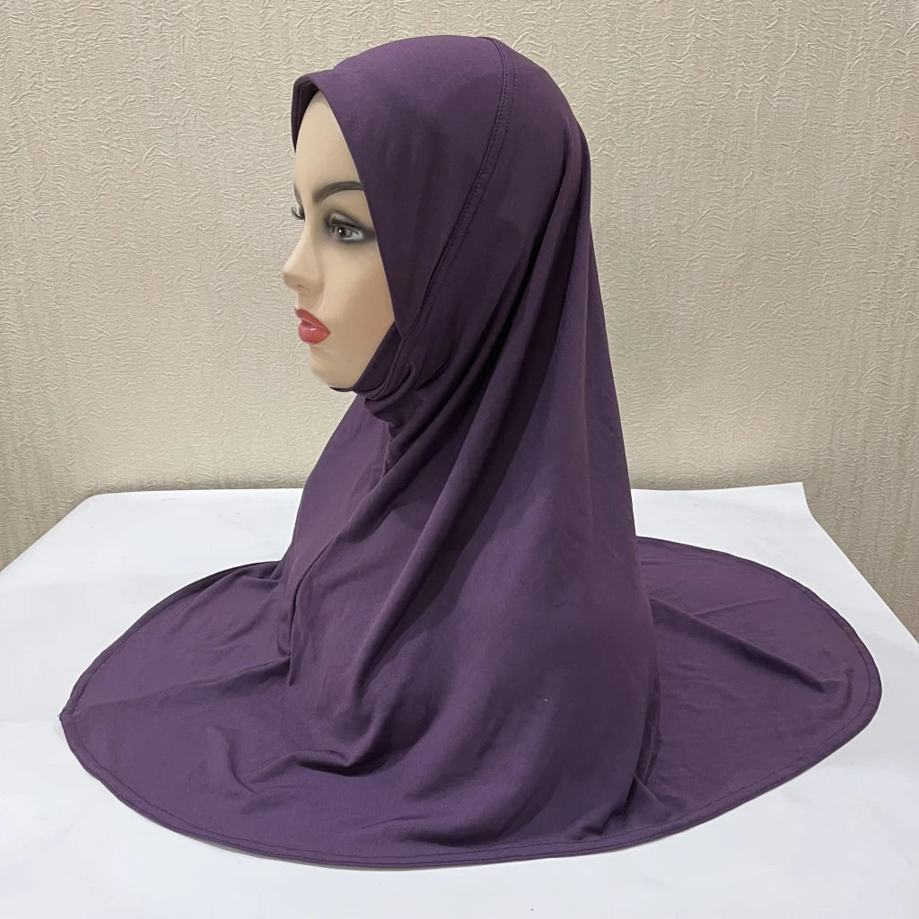 H302 Teenage girls Plain muslim hijab with chin part top quality amira