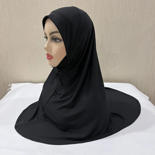 H302 Teenage girls Plain muslim hijab with chin part top quality amira