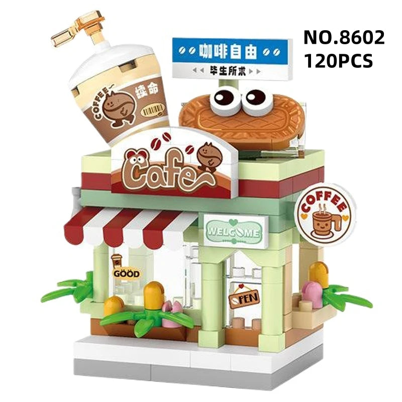 Street View Restaurant Dessert Coffee Pet Fruit Store Model Building