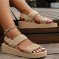 Women's Light Weight Wedge Sandals Open Toe Platform Thick Soled