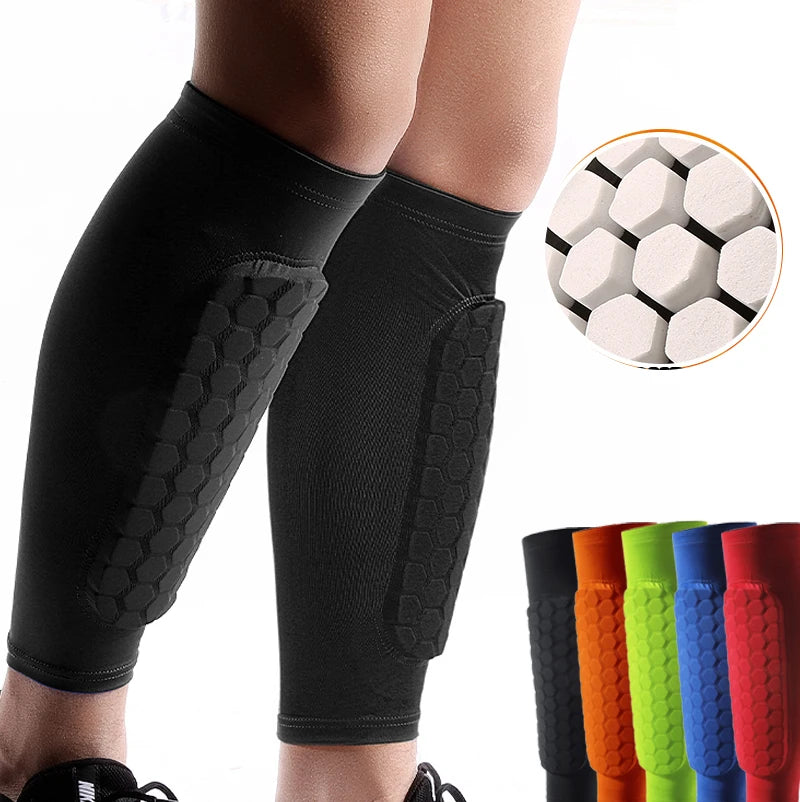 1Pcs Football Shin Guard Socks Sleeves with Foam,Calf Compression