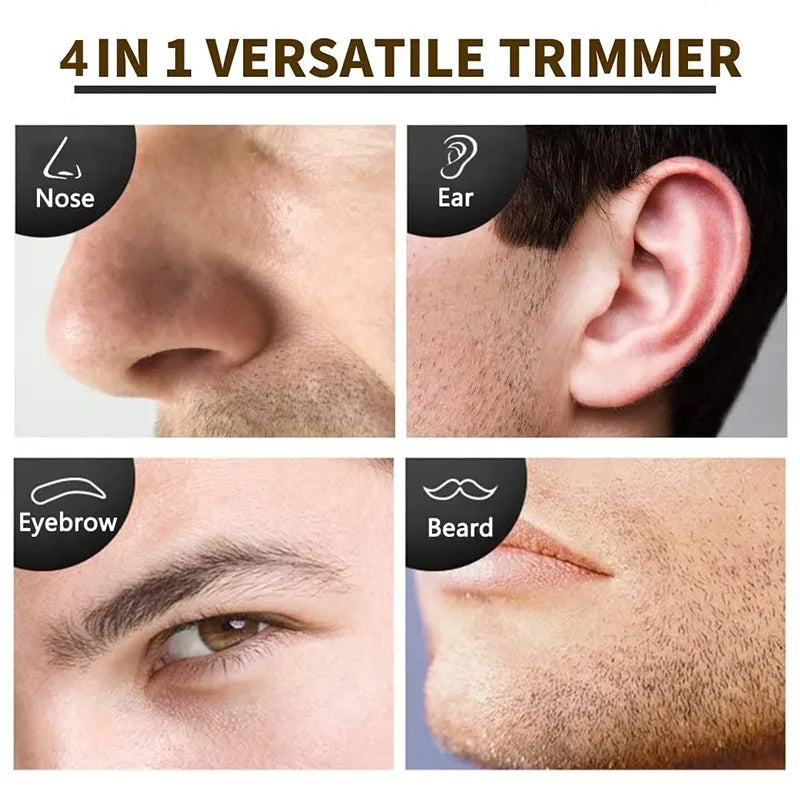 4in1 Rechargeable Nose Trimmer Beard Trimmer for Men Ear Eyebrow Nose