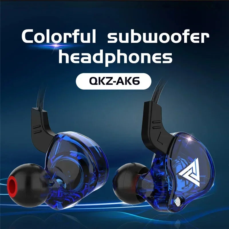 3.5MM Headset Music Earbuds In Ear With Mic Original QKZ AK6 Copper