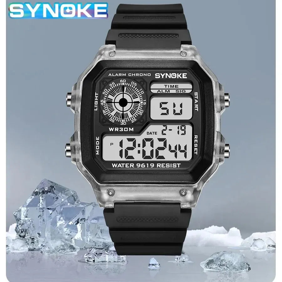SYNOKE Digital Watches Men Sports Luminous Multifunction Waterproof