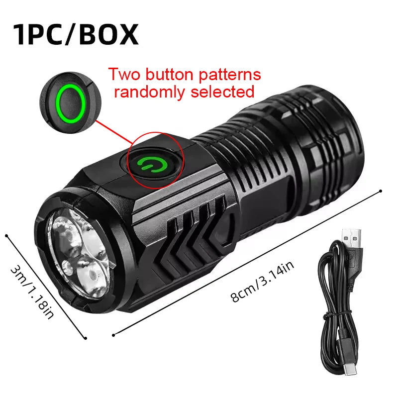 New Ultra Powerful Flashlight 3 Core LED Mini Tactical Flashlight