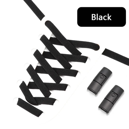 2024 No Tie Shoe Laces Press Lock Shoelaces Without Ties Elastic Laces