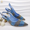QSGFC Nigerian Women Heel Party Ladies Italian Design Green Shoes And