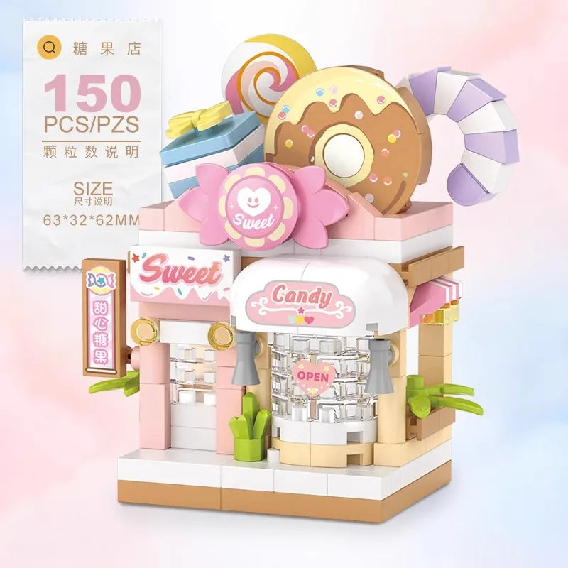Street View Restaurant Dessert Coffee Pet Fruit Store Model Building