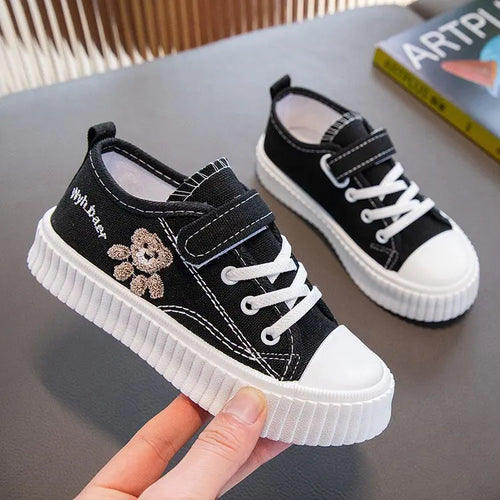 Boys Girls Fashion Board Shoes Kids Student Hook and Loop Slip on