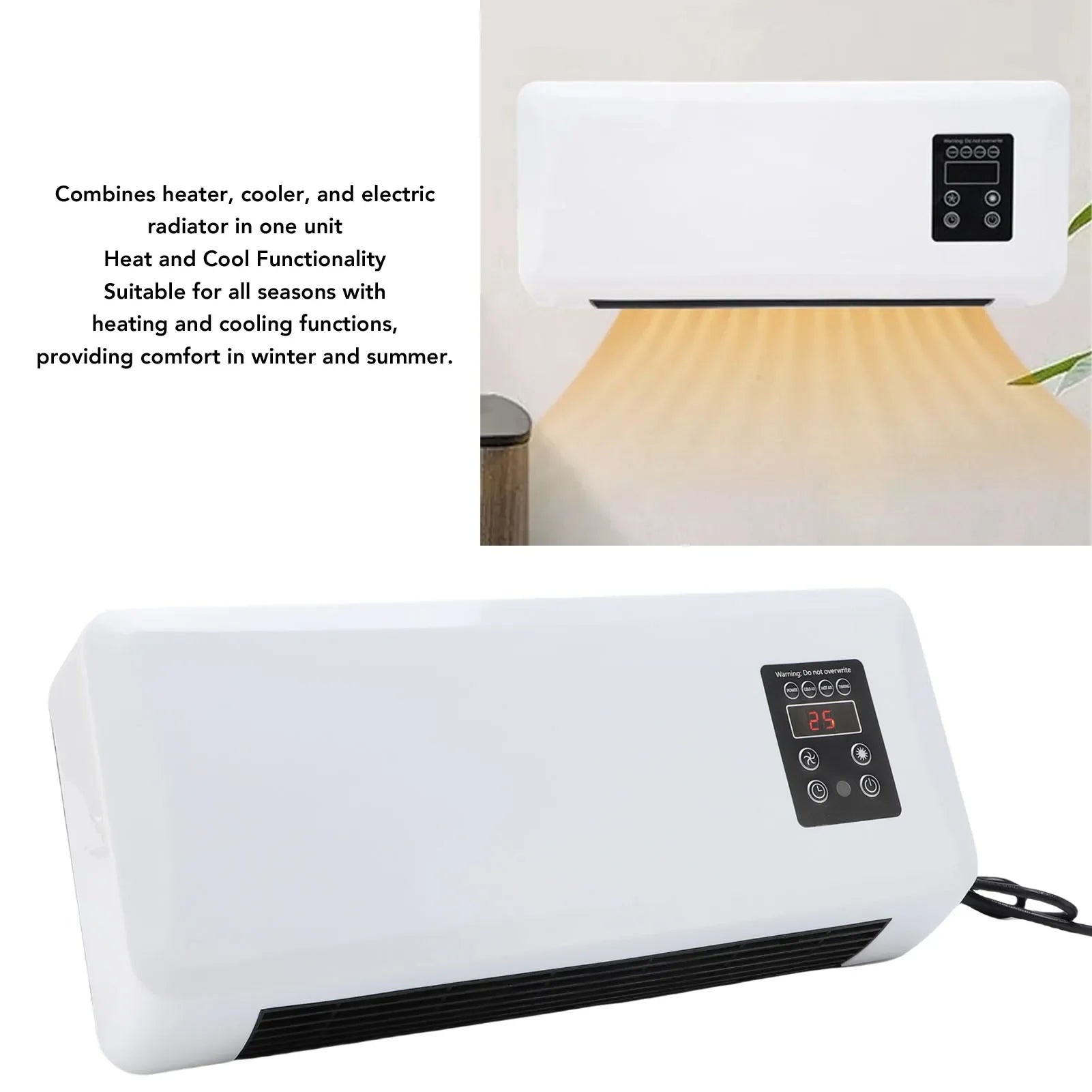 Simple Air Conditioner Fan Space Saving Versatile Portable Wall