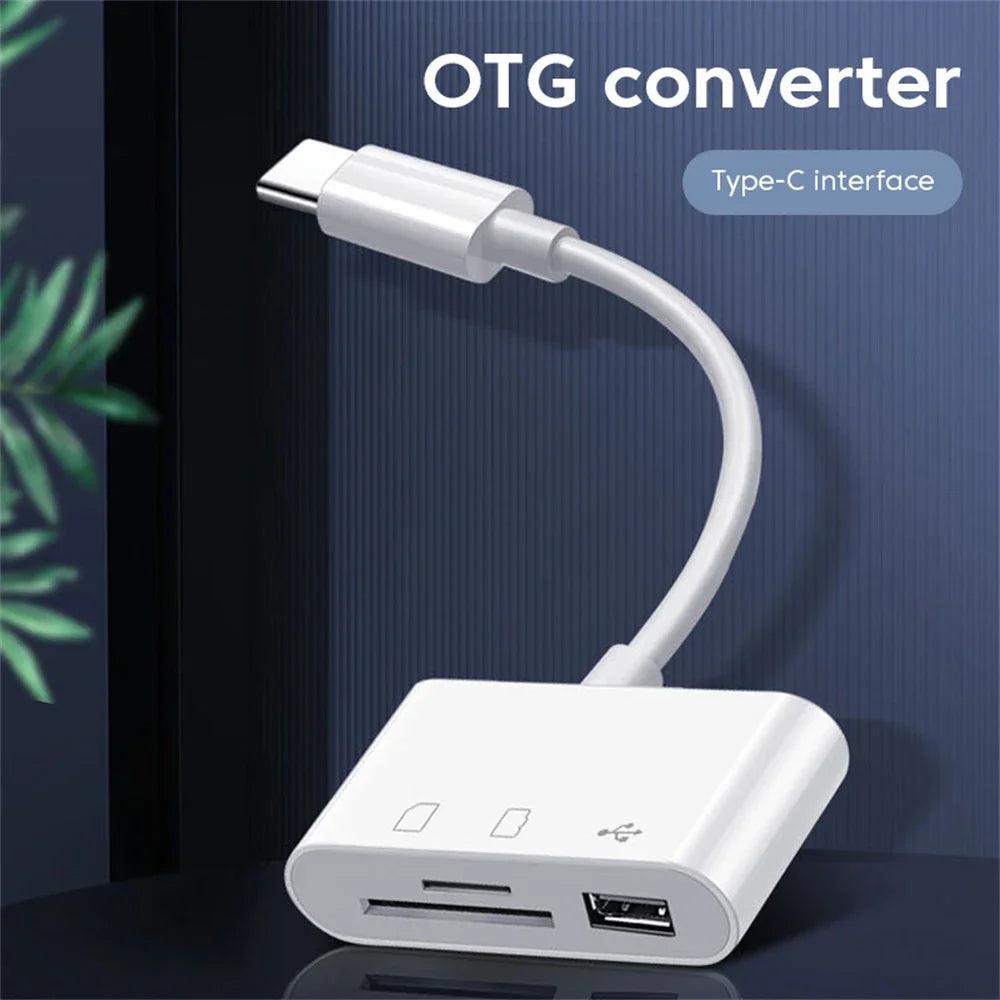 3 in 1 USB Converter Multi Port HUB Adapter TF CF SD Memory Card