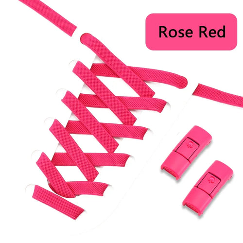 2024 No Tie Shoe Laces Press Lock Shoelaces Without Ties Elastic Laces