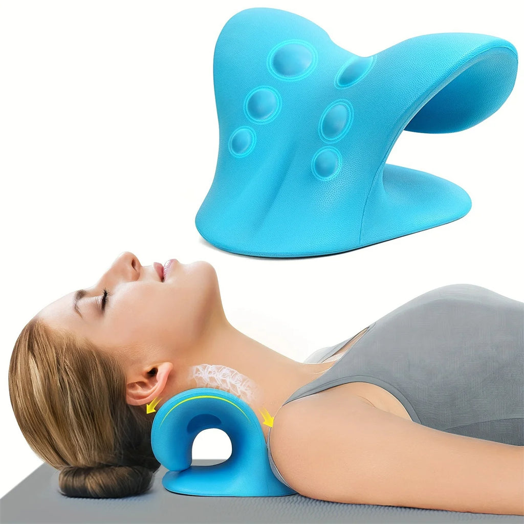 C-Shaped Pillow Neck and Shoulder Relaxer, Cervical Traction Device