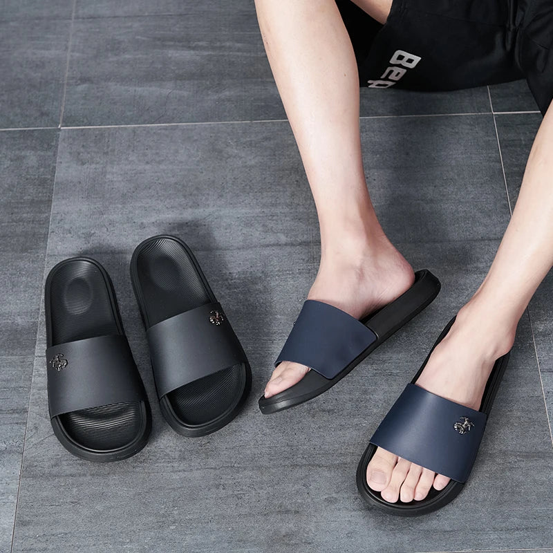 Men's Slide Sandals Soft Comfortable Non-Slip Slippers Indoor Outdoor