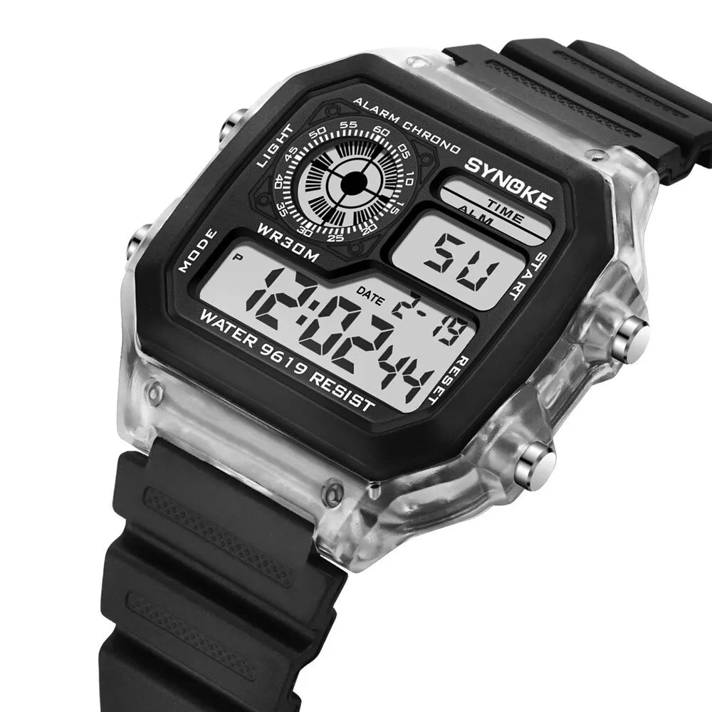 SYNOKE Digital Watches Men Sports Luminous Multifunction Waterproof