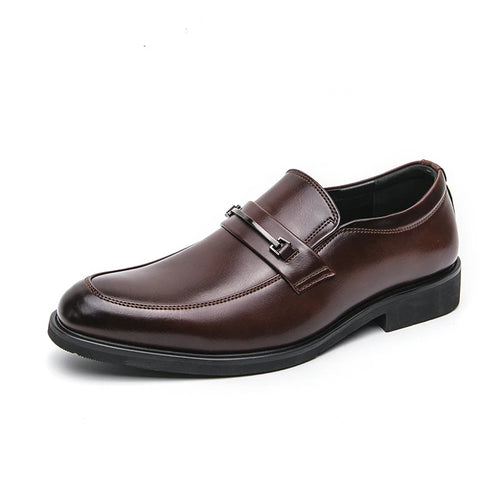 Men's Formal Leather Shoes Classic Style Slip On Loafers Round Toe