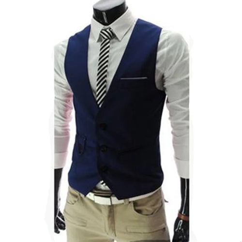 2024 New Grey Dress Vests Slim Fit Mens Suit Vest Casual Sleeveless