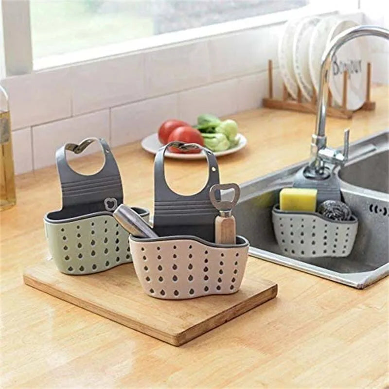 Sink Draining Hanging Basket Adjustable Kitchen Accessories Rubber