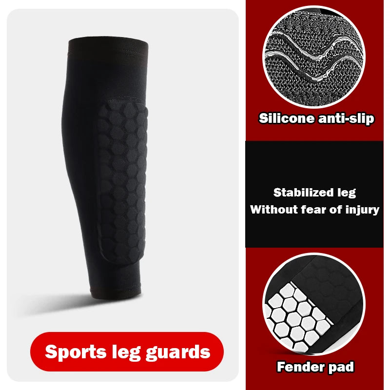 1Pcs Football Shin Guard Socks Sleeves with Foam,Calf Compression