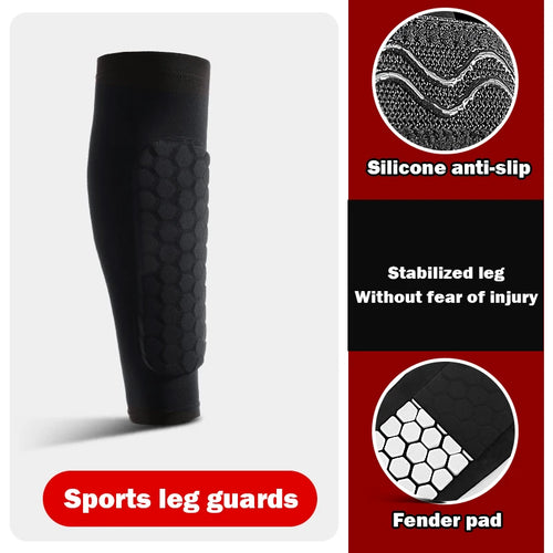 1Pcs Football Shin Guard Socks Sleeves with Foam,Calf Compression