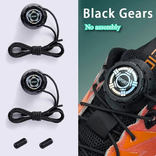 6pcs Set/1 Pair No-Tie Shoe Locks - Rotating Buckles for Sports and