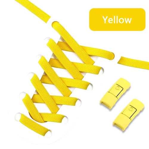 2024 No Tie Shoe Laces Press Lock Shoelaces Without Ties Elastic Laces