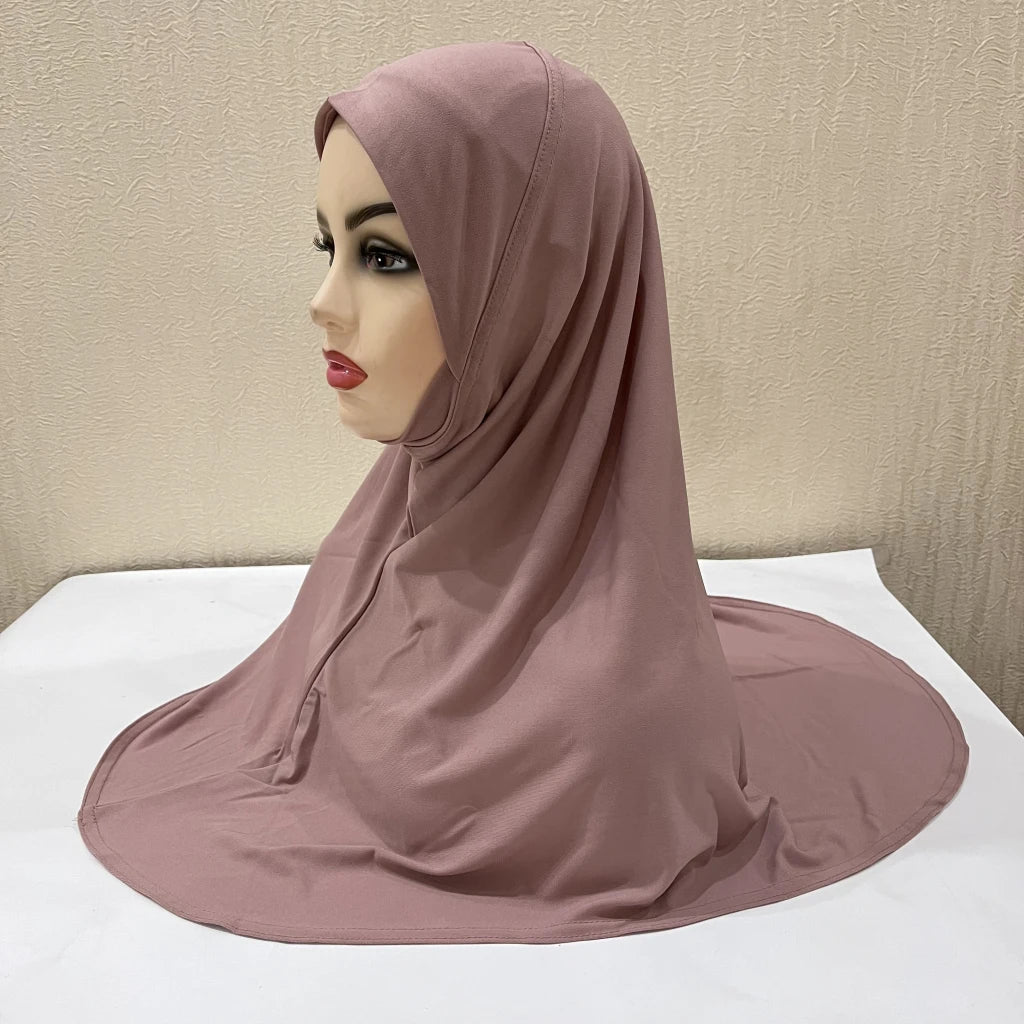 H302 Teenage girls Plain muslim hijab with chin part top quality amira