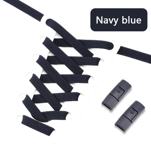 2024 No Tie Shoe Laces Press Lock Shoelaces Without Ties Elastic Laces