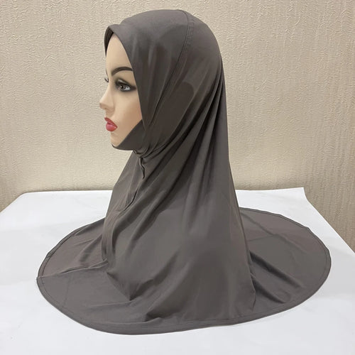 H302 Teenage girls Plain muslim hijab with chin part top quality amira