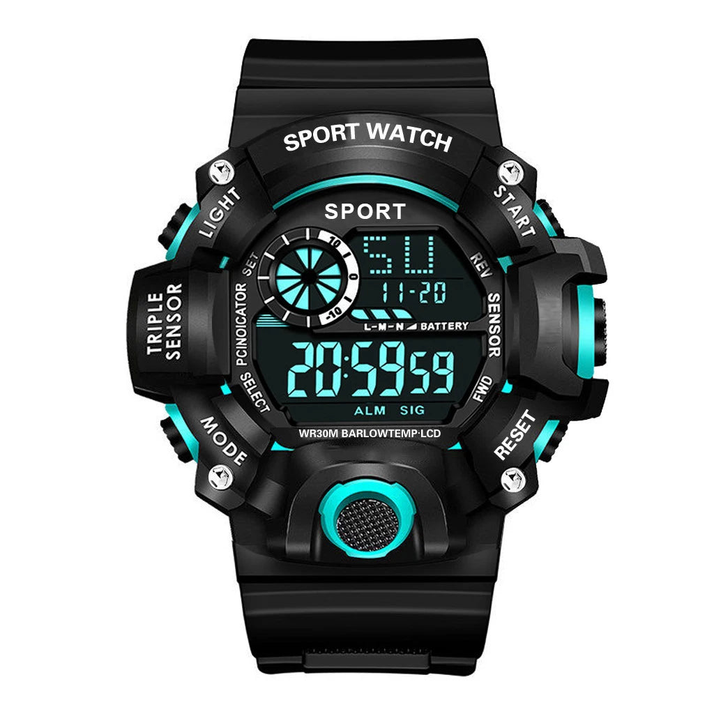 Fashion Men's Watch Sports Electronic Wristwatch Large dial