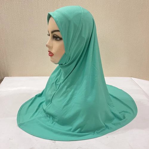 H302 Teenage girls Plain muslim hijab with chin part top quality amira