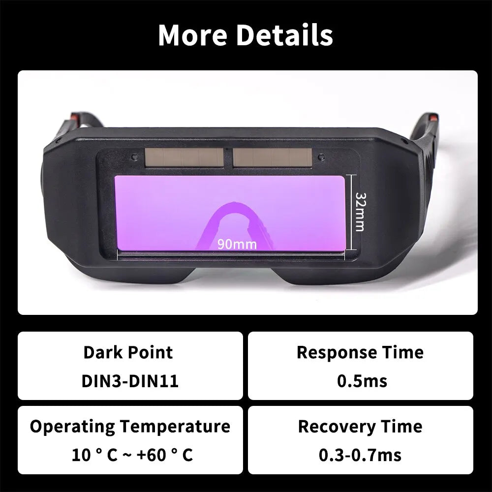 Solar Powered Welding Helmet Auto Darkening Welding Goggles LCD Welder